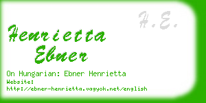 henrietta ebner business card